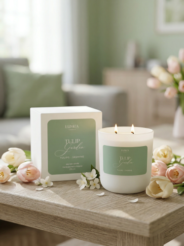Tulip Garden– sojowa świeca Luméa Candle o aromacie tulipanów i jaśminu