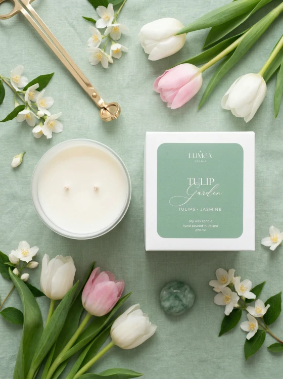 Tulip Garden– sojowa świeca Luméa Candle o aromacie tulipanów i jaśminu