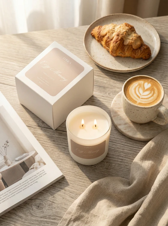Cozy Morning – luksusowa świeca sojowa o zapachu kawy i wanilii