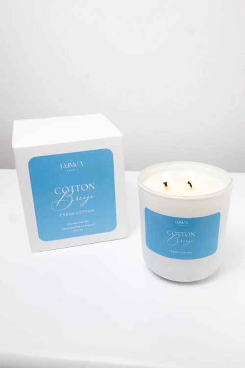 Świeca Sojowa Zapachowa o Aromacie Świeżej Bawełny Lumea Candle – Cotton Breeze