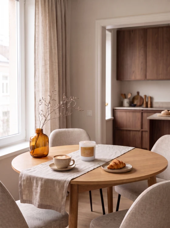 Cinnamon Creme – jesienna świeca zapachowa z cynamonem Świeca zapachowa Cinnamon Creme Luméa Candle 270 ml Świeca sojowa o zapachu cynamonu, wanilii i karmelu
